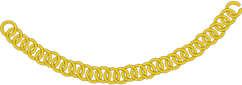 Gold Chain Clip Art (800x400), Png Download
