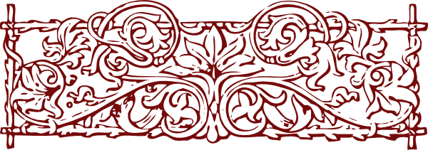 Flourish Clipart Maroon - Border Maroon Design Png (600x211), Png Download