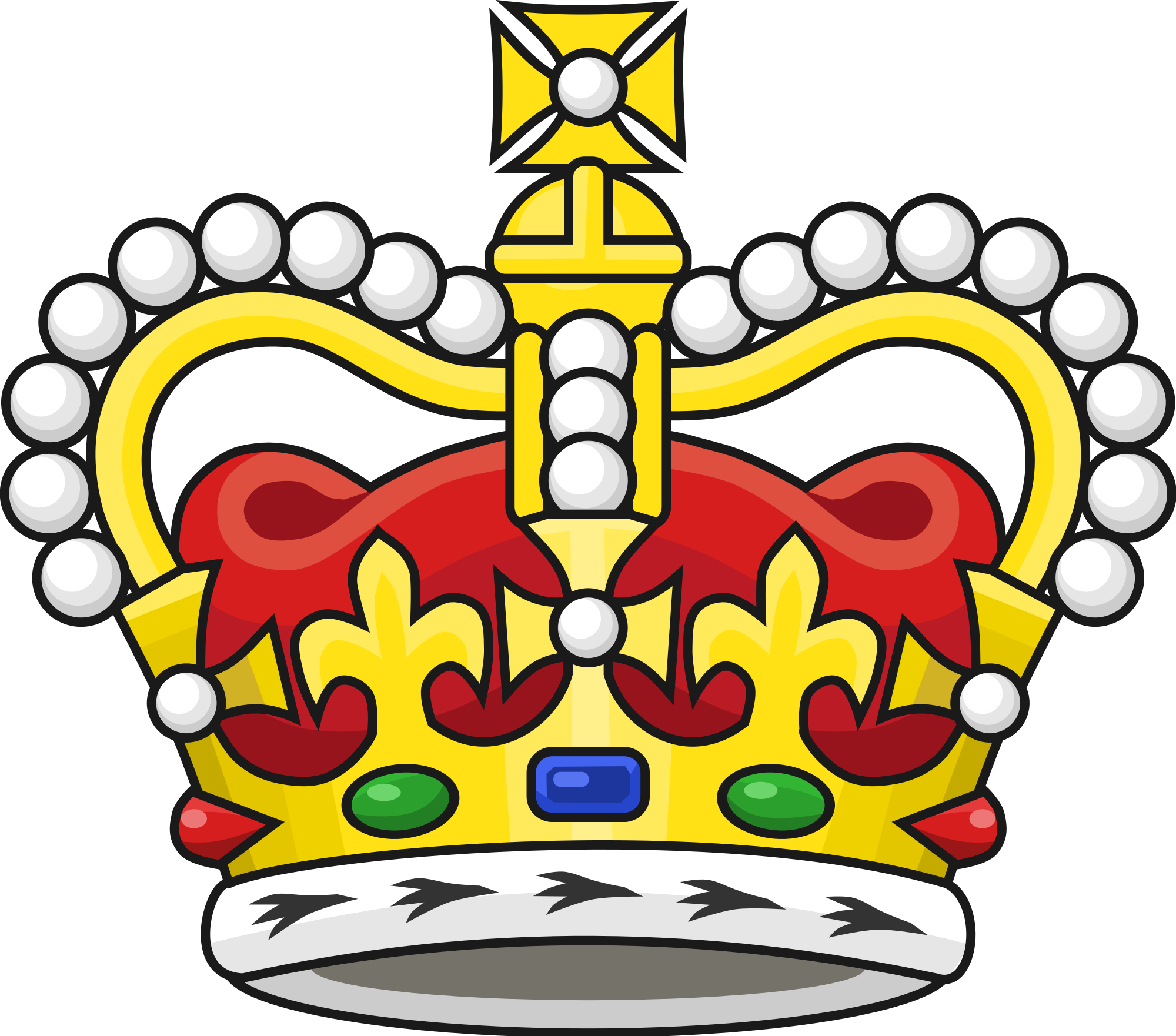 Open - St Edward's Crown Heraldry (2000x1762), Png Download