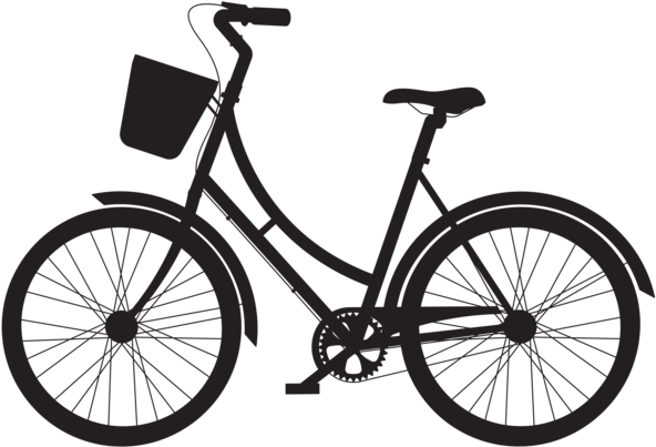 Bicycle With Basket Silhouette Png Clip Art - Race Face Turbine Wheelset 29 Inch | Black (600x410), Png Download