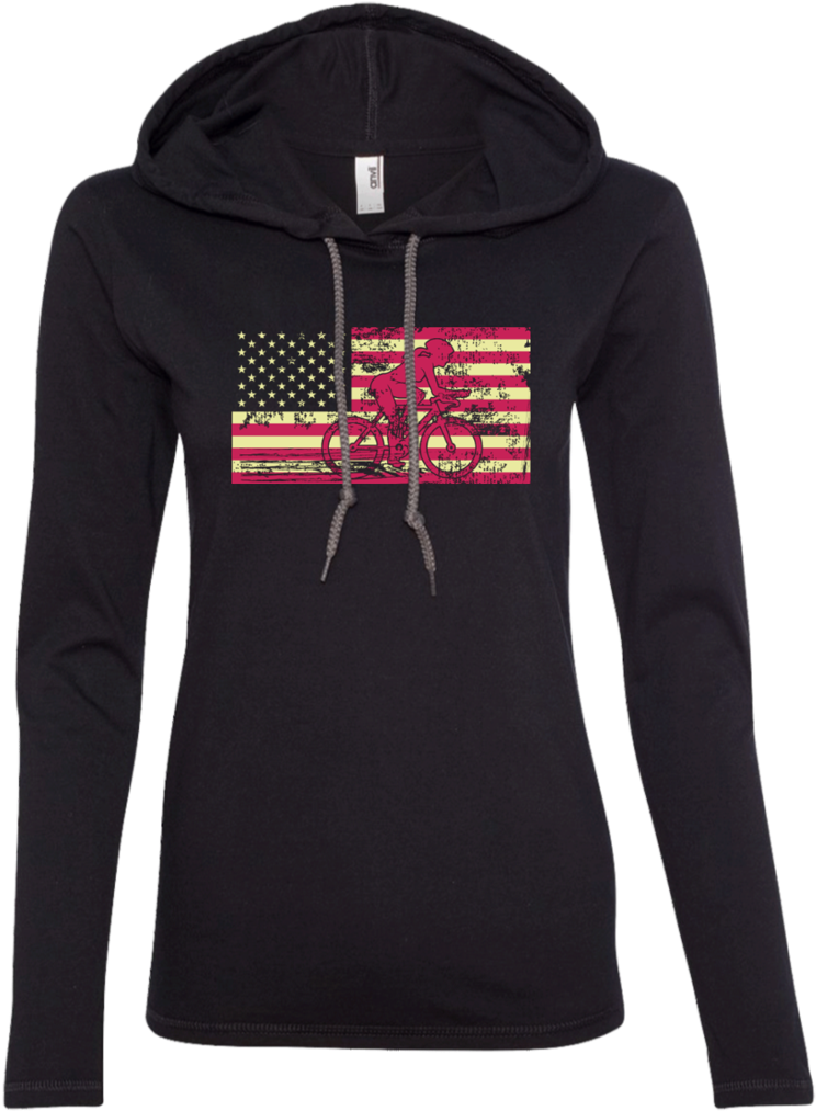 Female Cyclist Silhouette On The American Flag Ladies - Roses Are Red, Barbells Are Not, My Booty Hurts, Because (1024x1024), Png Download
