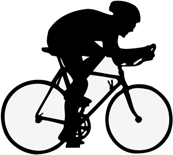 Cyclist Silhouette Png For Kids - Vilano 700c 21 Speed (378x331), Png Download