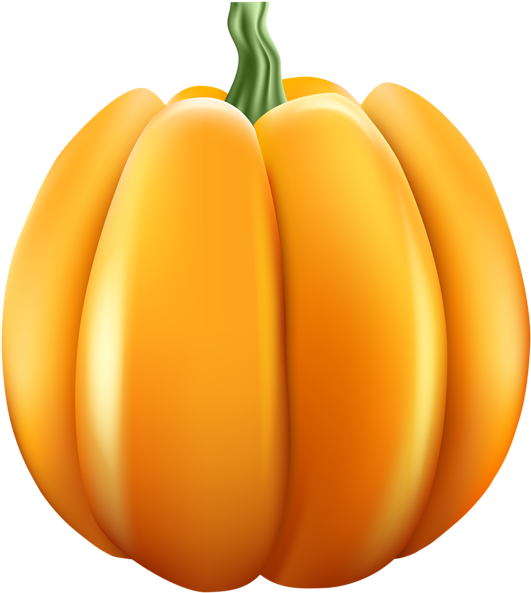 Orange Pumpkin Png Clip Art Image - Portable Network Graphics (538x600), Png Download