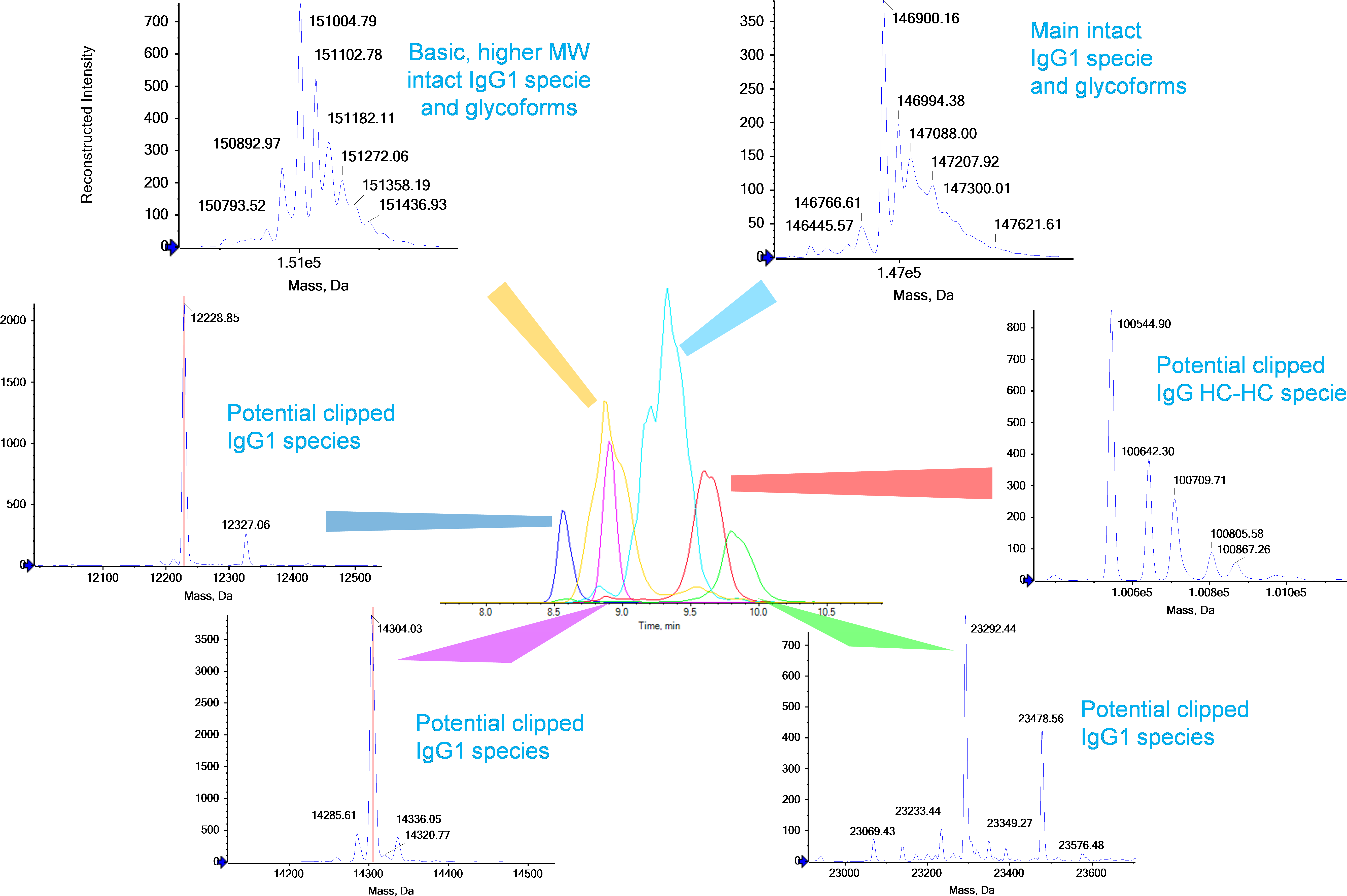 A Profile Of Intact, Non-reduced Igg1 Charge Variants - Diagram (5459x3579), Png Download
