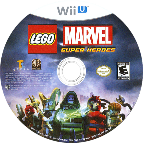 Lego Marvel Super Heroes Wiiu Disc - Lego Marvel Super Heroes (500x500), Png Download