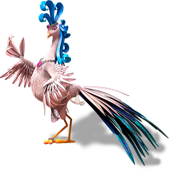 Sweet Pea - Gallo Con Muchos Huevos Di (577x582), Png Download