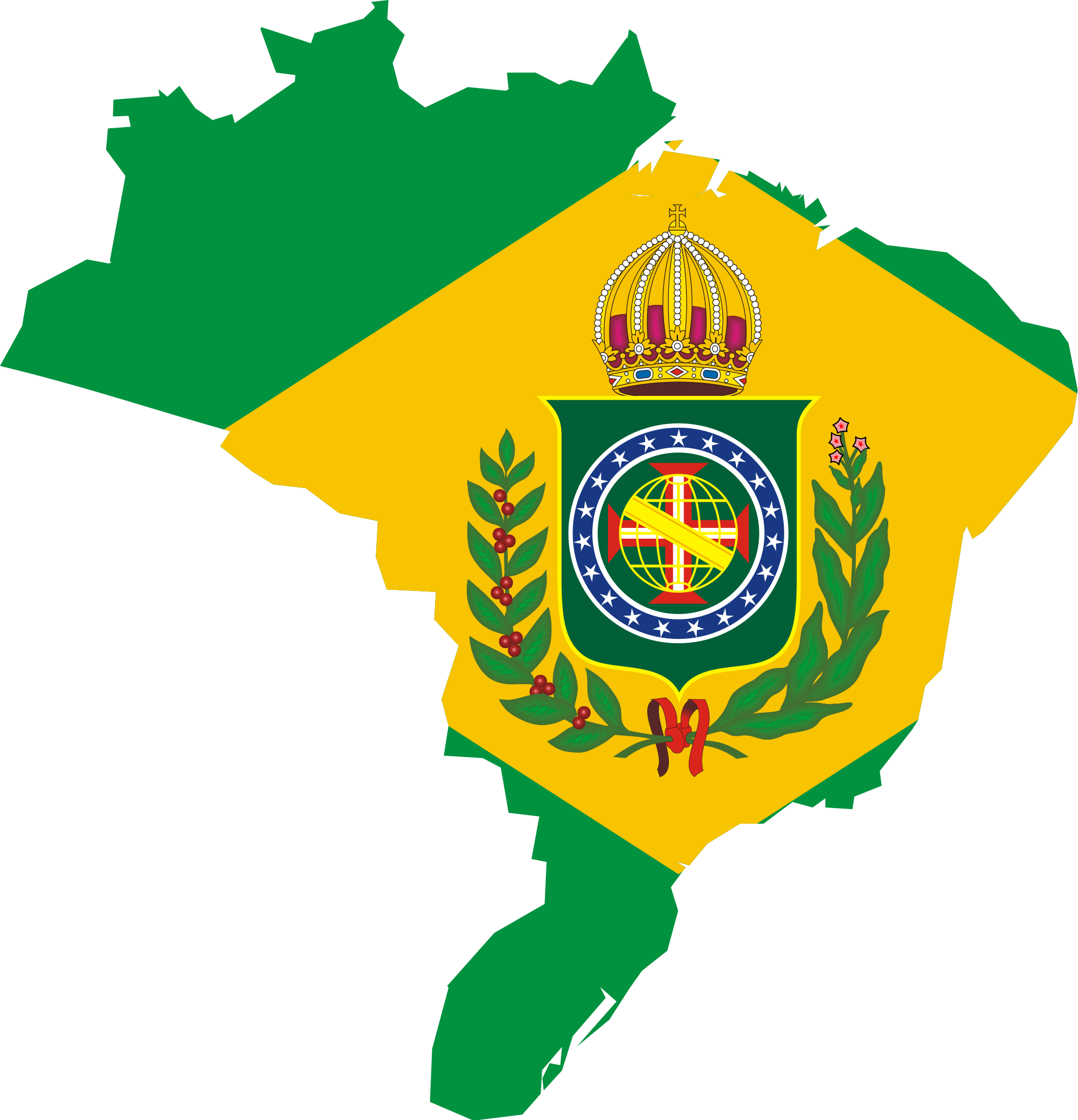 Open - Flag Of The Empire Of Brazil (2000x2079), Png Download
