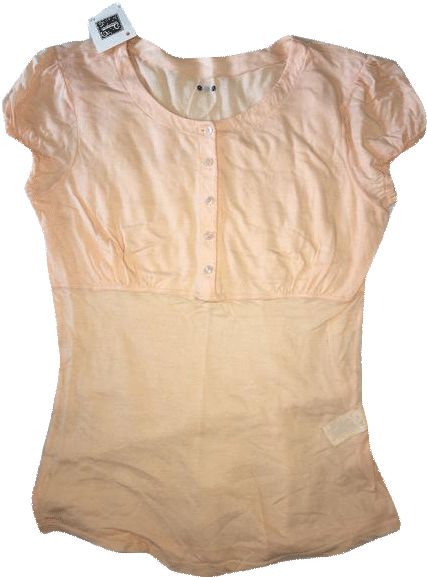 Three Dots Light Peach Light Weight Jersey Top Size - Blouse (450x600), Png Download