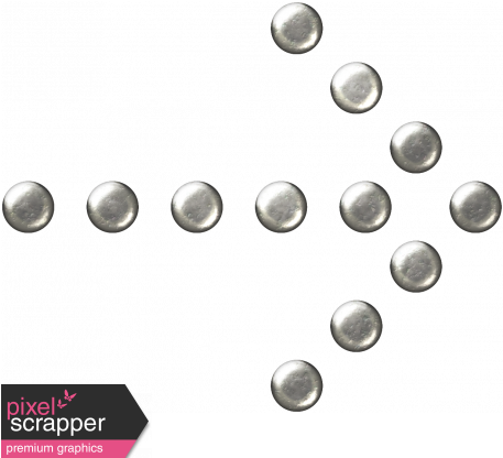 Metal Arrow 3 Dots - Digital Scrapbooking (456x456), Png Download