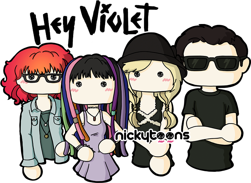 Lovelis - Hey Violet Drawing (864x650), Png Download