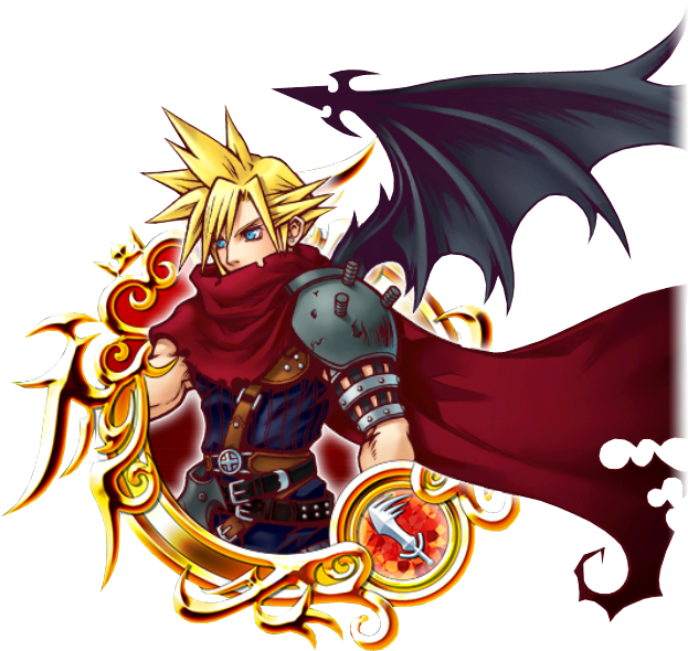 Illustrated Cloud - Illustrated Cloud Kingdom Hearts (652x634), Png Download