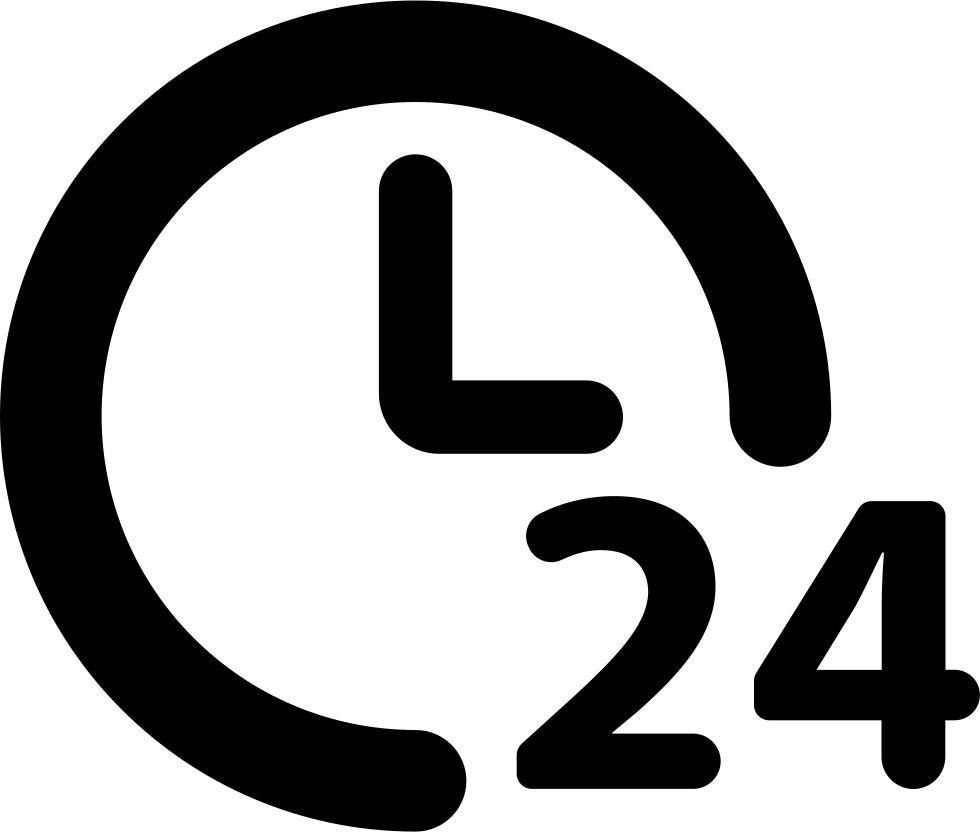 24 Hours Transparent Background - 24 Hours Icon Png (980x832), Png Download