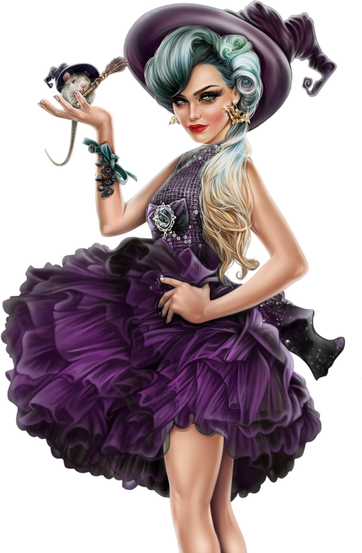 Tube Halloween - Hd Sorciere Halloween (525x800), Png Download