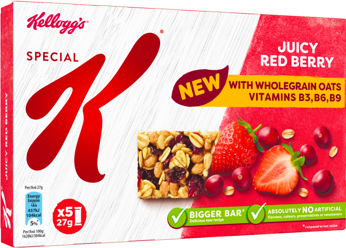 Special K ® Juicy Red Berry - Special K Chocolate Bar (720x720), Png Download