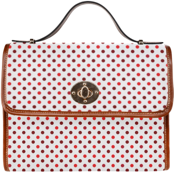 White With Red Dots Pattern Waterproof Canvas Bag/all - Vector Graphics (500x500), Png Download