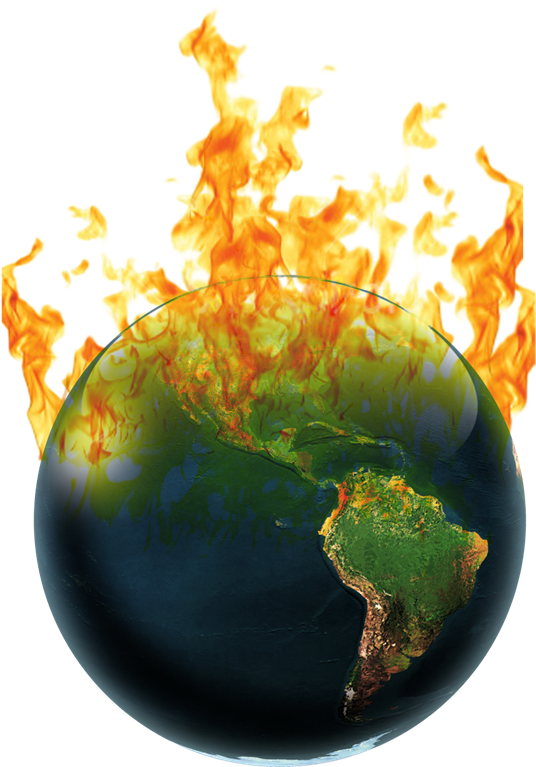 The Internet Is Out Of Room Doom Is Upon Us - Earth On Fire Transparent (580x768), Png Download