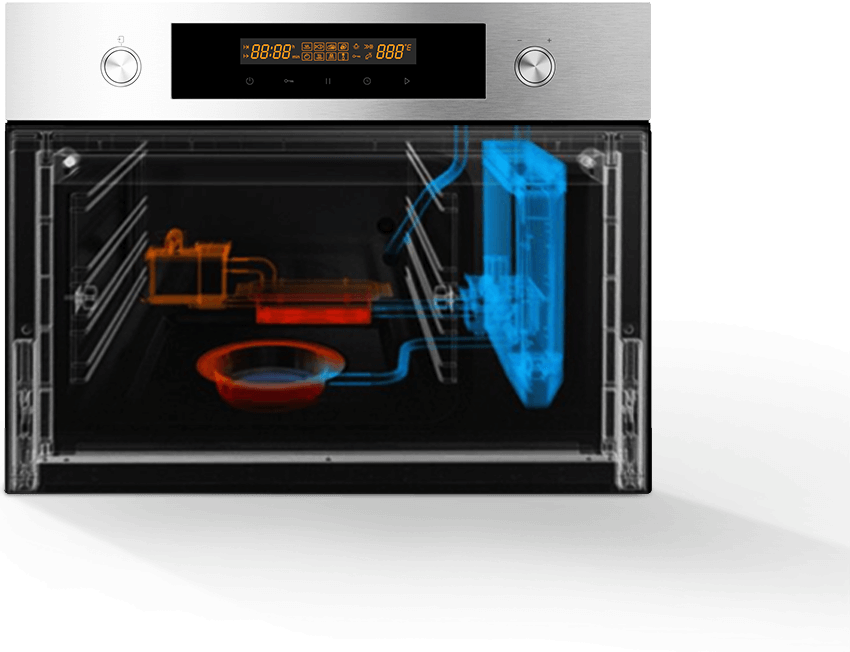 Innovative Dual Steam Generator Design That Uses Just - Oven Steam Generator (850x652), Png Download
