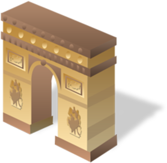 Arc De Triomphe Icon (600x600), Png Download