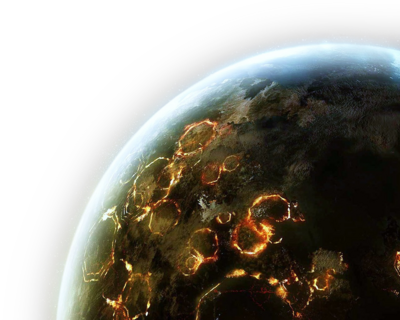 Earth On Fire Psd - Halo Glassing Fan Art (400x320), Png Download