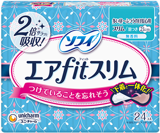Sofy Air Fit Slim Daytime Use Wings 21cm - 【まとめ買い】 ソフィ エアフィットスリム 210 多い昼~ふつうの日用 羽つき 21cm 24コ入×2個パック (400x400), Png Download