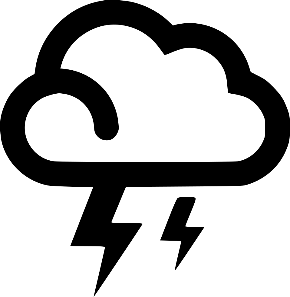 Cloud Lightning Strikes Mixed - Heart (958x980), Png Download