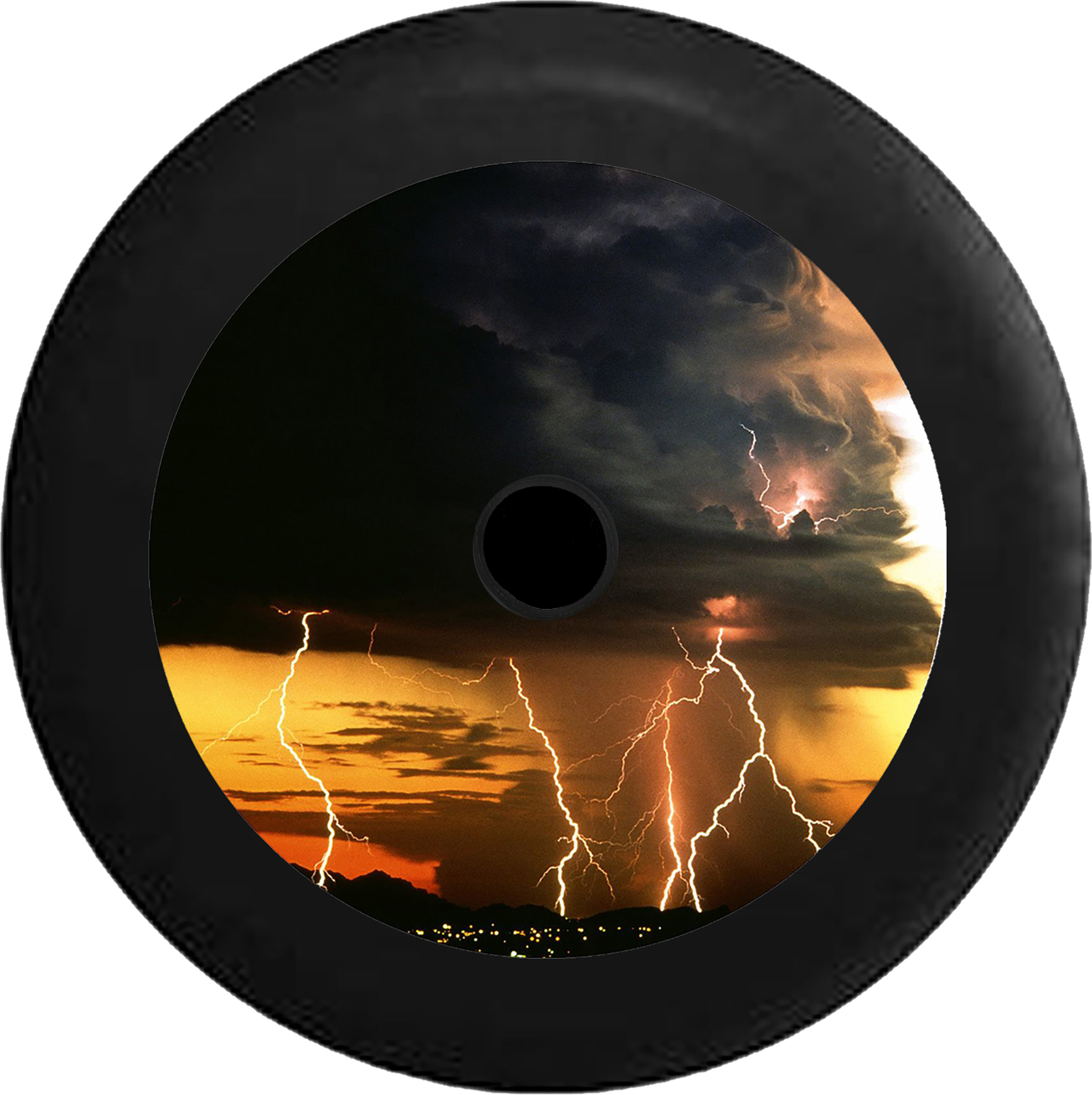 Jeep Wrangler Jl Backup Camera Thunder Storm Lightning - Lightning Storm Landscape Nature 32x24 Print Poster (1732x1737), Png Download