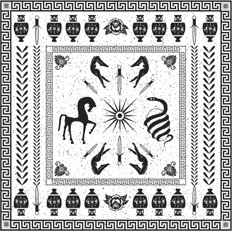 I Love Ancient Greek Border Design Drawing Inspiration - Motif (900x900), Png Download