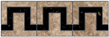 Greek Key Tile Border Shown In Dark Color Scheme - Color Scheme (500x500), Png Download