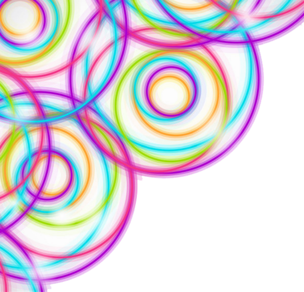 Ftestickers Overlay Corner Border Circles Abstract (1063x1024), Png Download