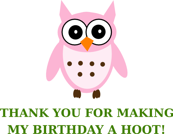 Thank You Tag Clip Art - Birthday Thank You Clip Art (600x467), Png Download