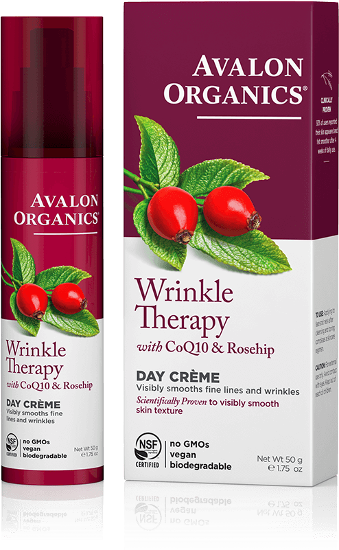Wrinkle Free Day Cream - Avalon Organics Wrinkle Therapy Night Cream (580x1030), Png Download