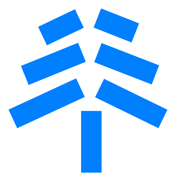 Blue Stick Tree Svg Clip Arts 582 X 595 Px (582x595), Png Download
