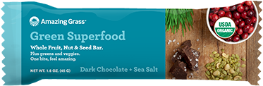Organic Superfood Bars - Amazing Grass - Organic Green Superfood Energy Bar (375x400), Png Download