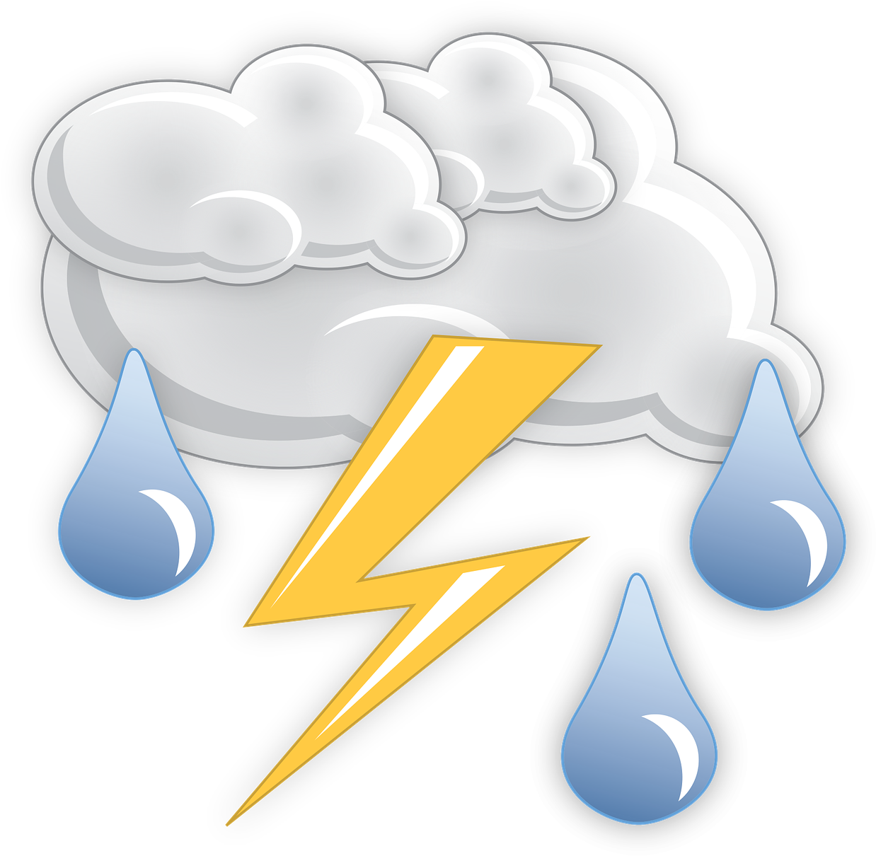 Gewitter Und Regen (500x489), Png Download