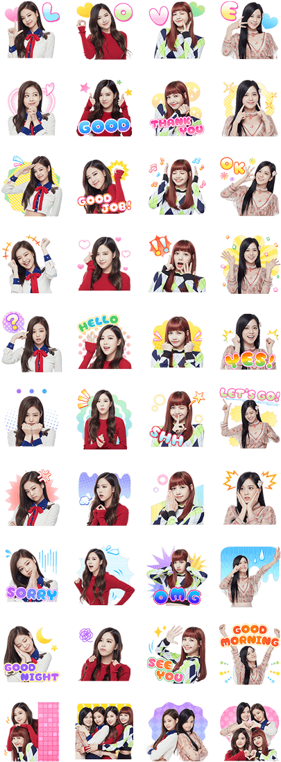 Blackpink Stickers, Finally Released Start Having Fun - Cute Sticker Black Pink (420x1121), Png Download