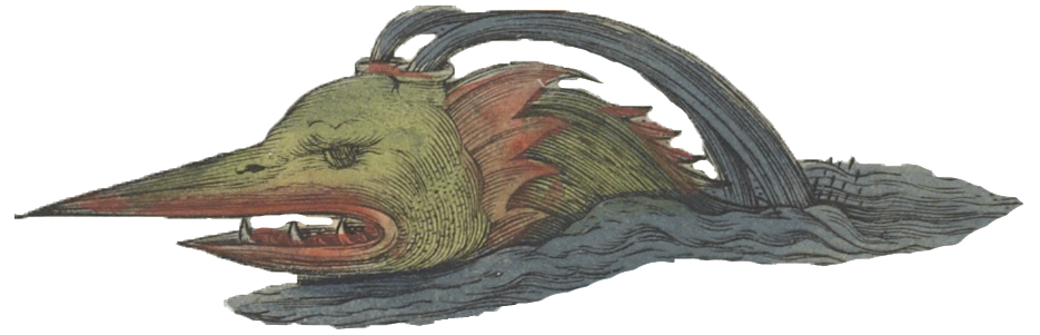 X - Medieval Sea Monster Transparent (935x301), Png Download