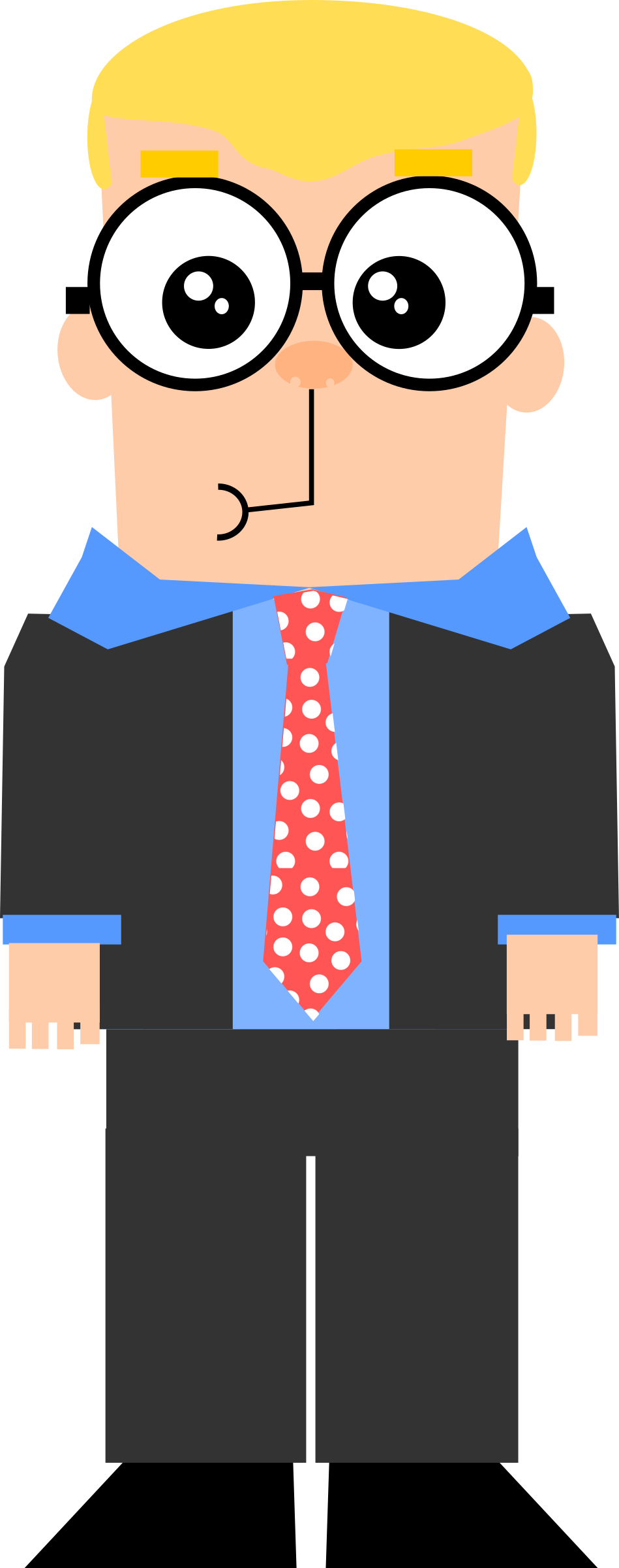 Glasses Clipart Chasma - Hombre Animado Con Lentes (949x2400), Png Download