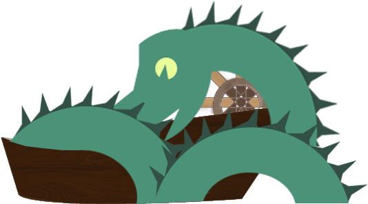 The Sea Monster Wracked The Boat, And Killed Tim - Award (612x600), Png Download
