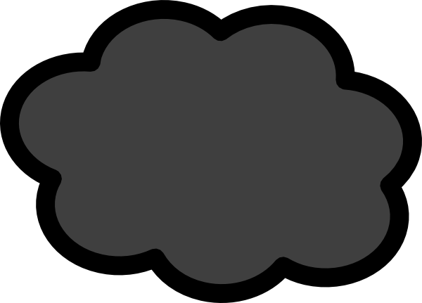 How To Set Use Dark Storm Cloud Svg Vector (600x431), Png Download