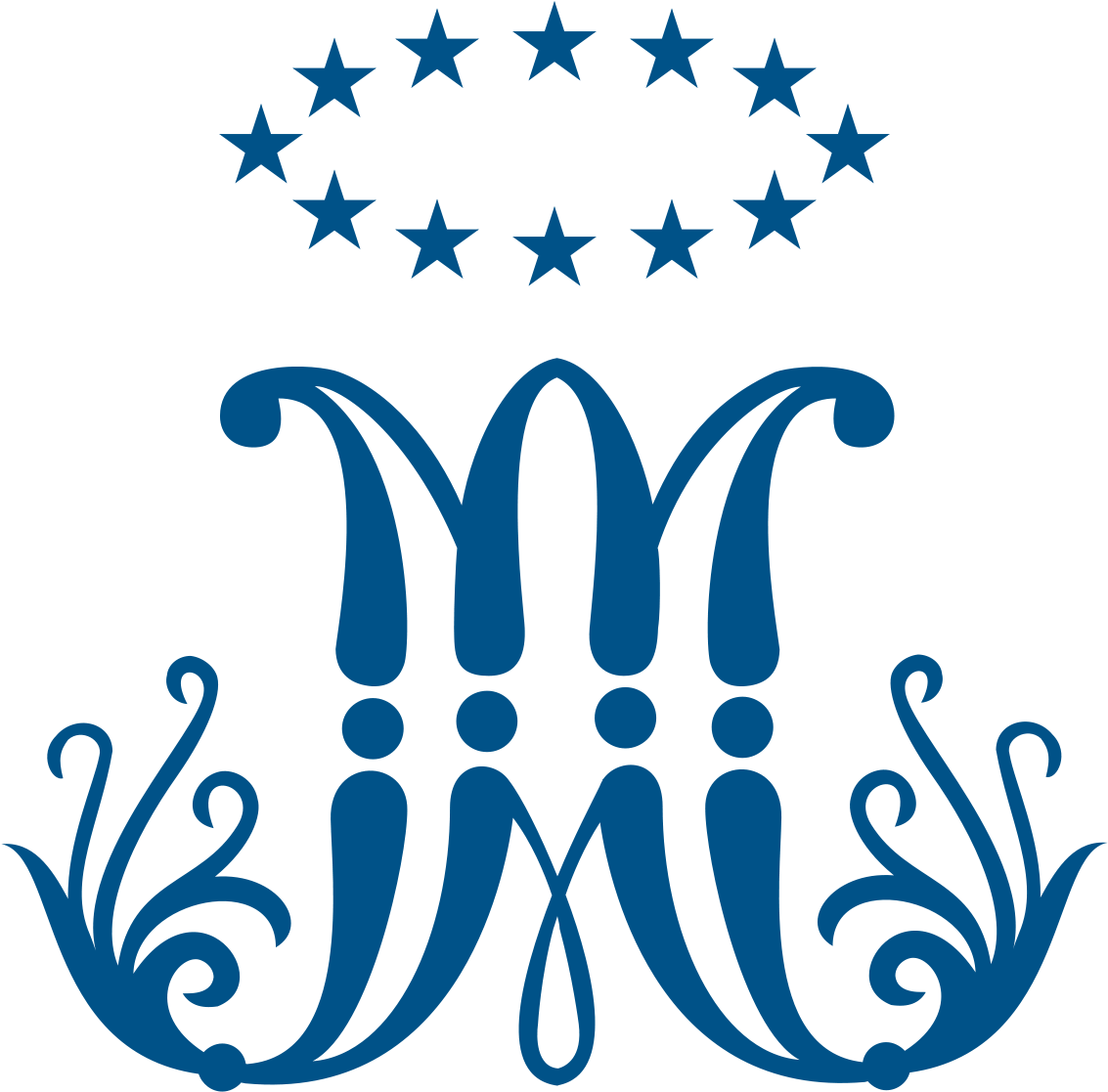 Mary's Monogram - Logo Do Colégio Marista (600x600), Png Download