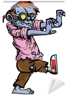 Cartoon Zombie Nerd With Glasses Wall Mural • Pixers® - Cartoon Of Zombies (400x400), Png Download