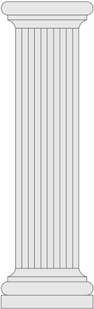 Fluted Column - Lesene (400x500), Png Download