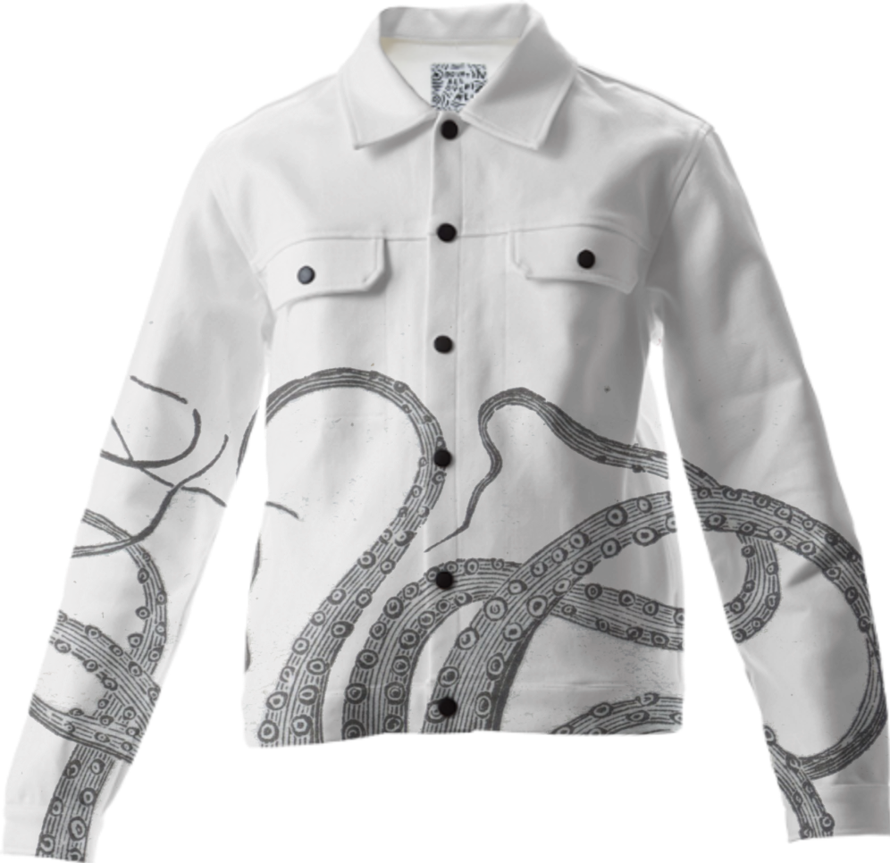 Shop Octopus Tentacles Vintage Kraken Sea Monster Graphic - Long-sleeved T-shirt (996x966), Png Download