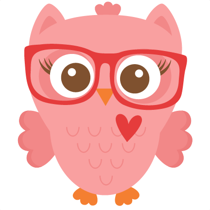 Nerdy Girl Owl Cuts Svg Cutting Files - Owl Clip Art With Glasses (432x432), Png Download