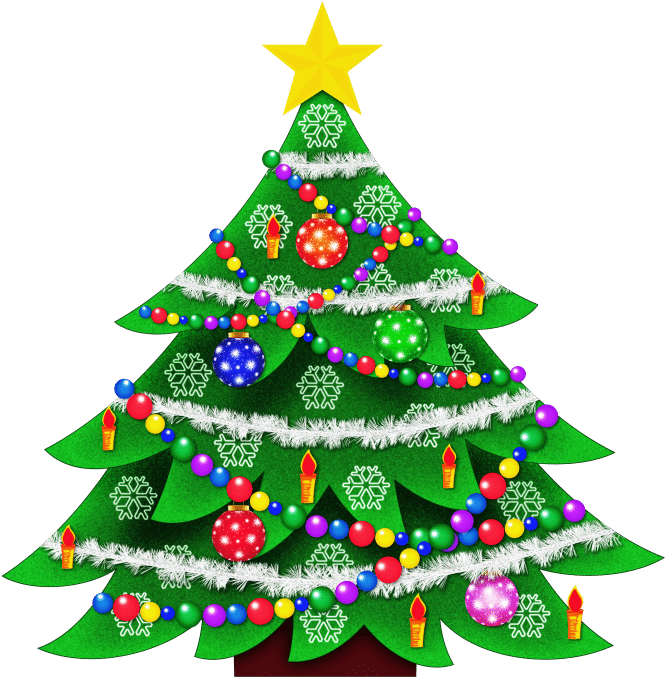 Christmas Tree Clipart (670x684), Png Download