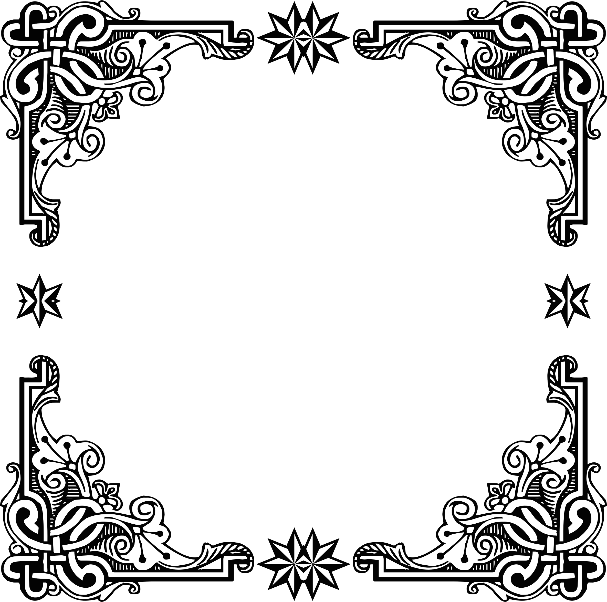 Symmetric Frame Icons Free - Medieval Frames And Borders (2370x2350), Png Download