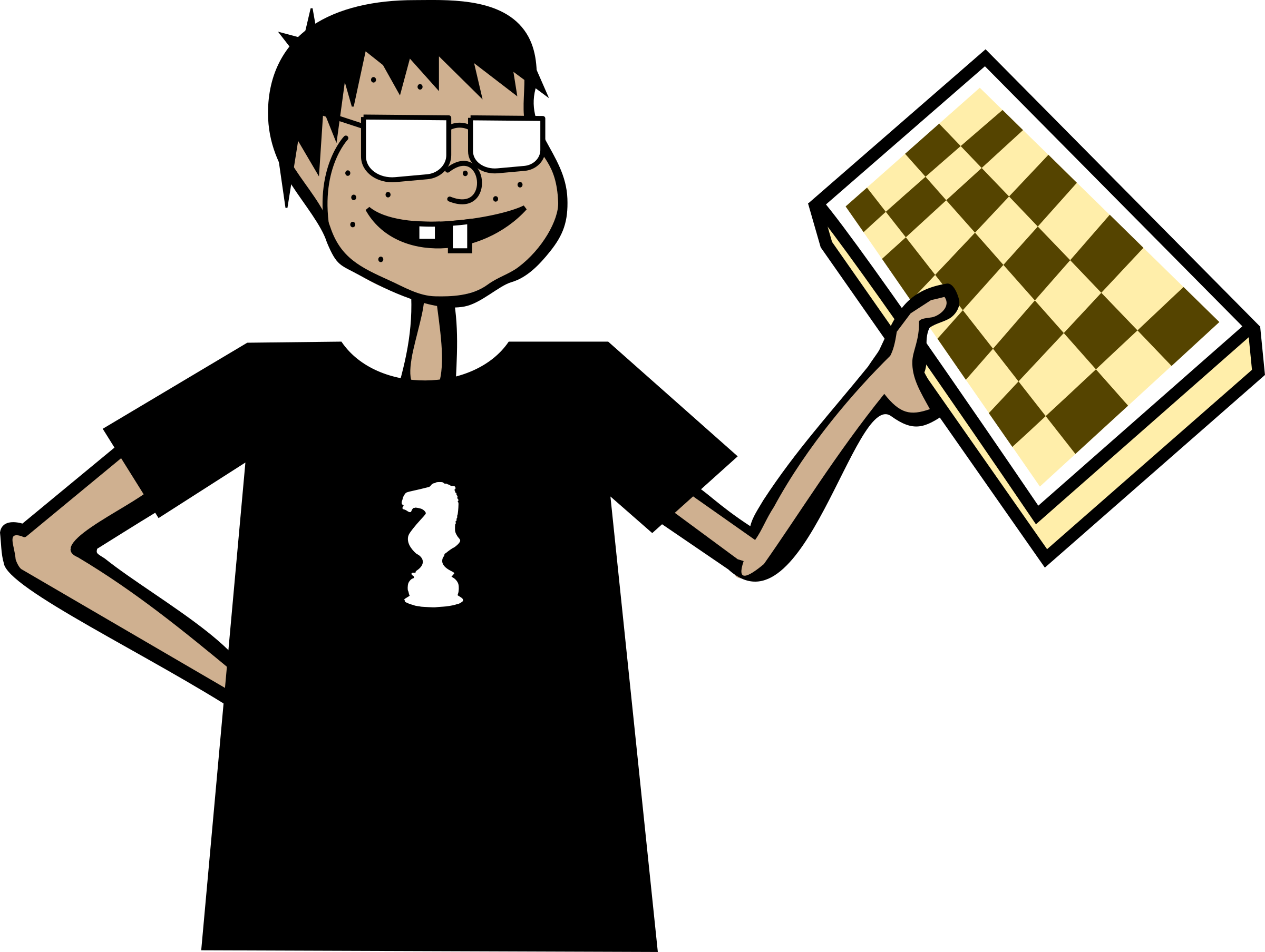 Nerd Art - Playing Chess Png Logo (800x602), Png Download