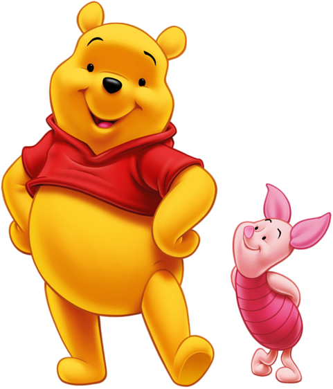 Piglet Y Winnie The Pooh Png Imagen - Winnie The Pooh Baby Shower Party Banner (518x600), Png Download