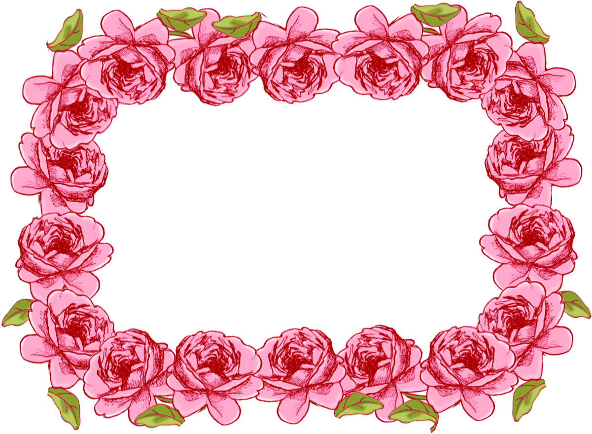 Free Faux Vintage Roses Frame And Borders Png Rosenrahmen - Pink Vintage Frames Png (1280x986), Png Download