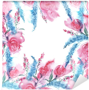 Watercolor Greeting Card With Flowers - Watercolor Painting (400x400), Png Download